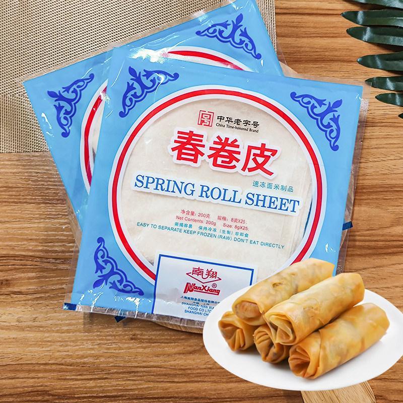 现货！1份100张 春饼春卷皮食材原料上海特产油南翔春卷皮本品需冷冻1 100 Spring Cake Spring Roll Skin Ingredients OriginalExpress delivery!
