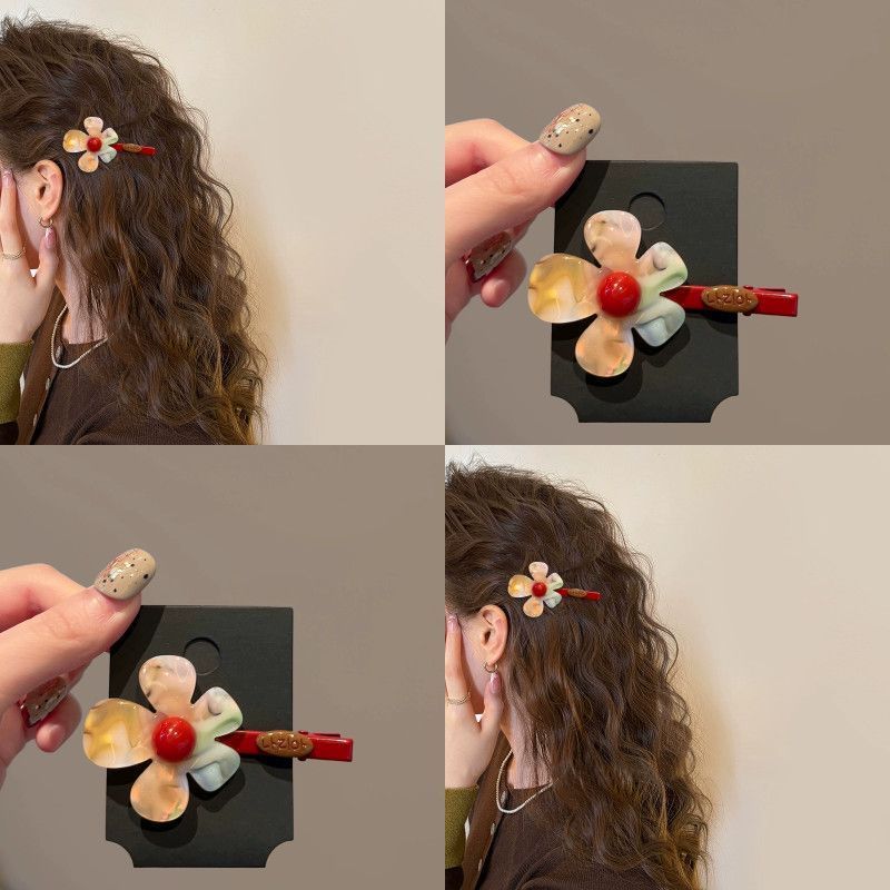 <Ready Stock/COD> Colorful Flower Hair Clips Hairpins for Women Korean Simple Hairpins Hair Clips For Holiday Vocation Friends Gifts