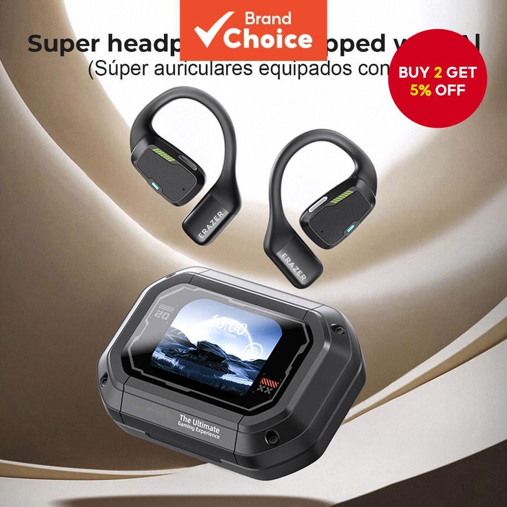  ERAZER XP6 Earphones Bluetooth 5.4 AI Voice Translator LED Touch Screen Business Earbuds AI Voice Translator with Microphone Waterproof IPX5  ERAZER XP6 Fon Telinga Bluetooth 5.4 Penterjemah Suara AI Skrin Sentuh LED Fon Telinga Perniagaan Penterjemah