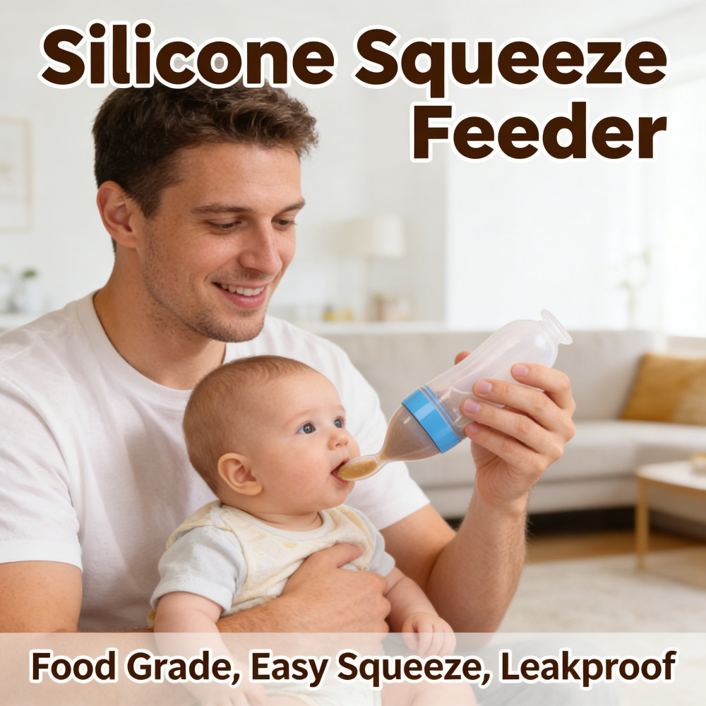 Feeder Bottle Rice Paste Silicone Squeeze Baby Food Supplement Baby Mother