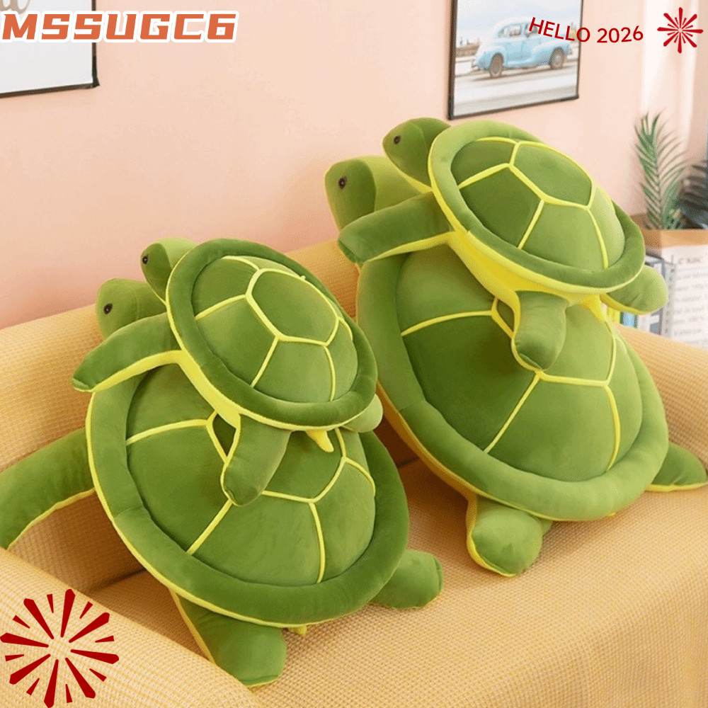 MSSUGYL Tortoise Plush Toy, Soft Cute Cartoon Realistic Turtle Toys, Creative Stuffed Toy Sea Turtle Pillow Cushion Kids