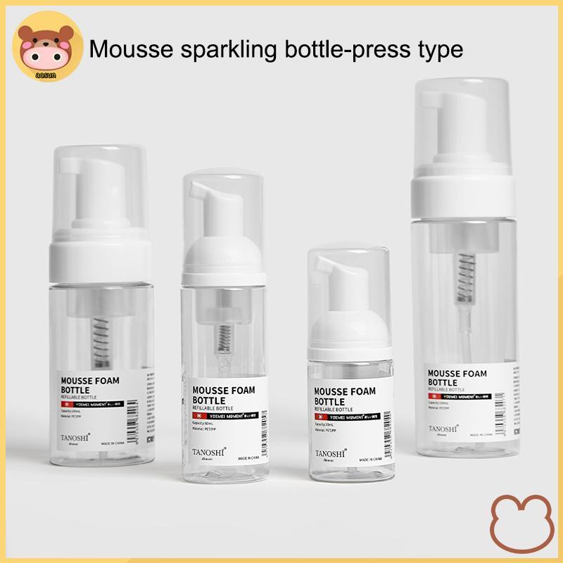 aosun Foam Pump Bottle Travel Foaming Dispenser Hand Soap Lash Cleanser Shampoo Mousse Refillable Pump Containers VN