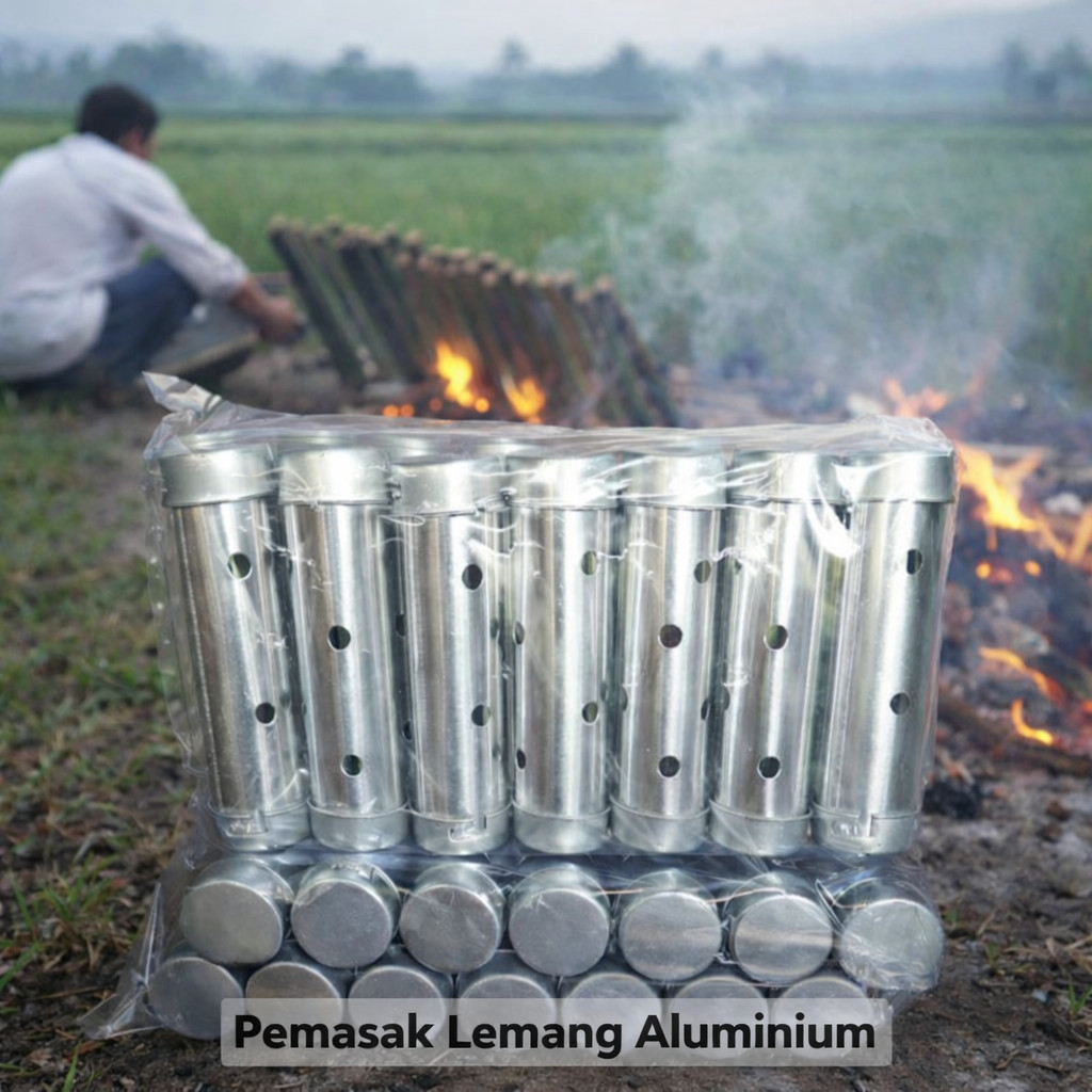 Reliable Must Lemang Mold 12pcs 1 Dozen 0.3mm Aluminum Optics 3.5cm x 14cm Acuan Lontong Raya - Image 4