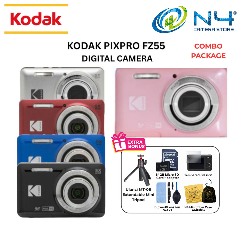 Kodak PIXPRO FZ55 Friendly Zoom FZ55 16MP Digital Camera with 5X Optical Zoom 28mm Wide Angle