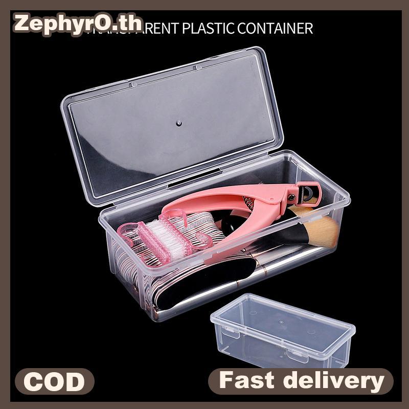 null Dustproof Nail Art Tool Storage Display Box Makeup Brush Storage Box Transparent Plastic Makeup Jewelry Organizer Display Case null