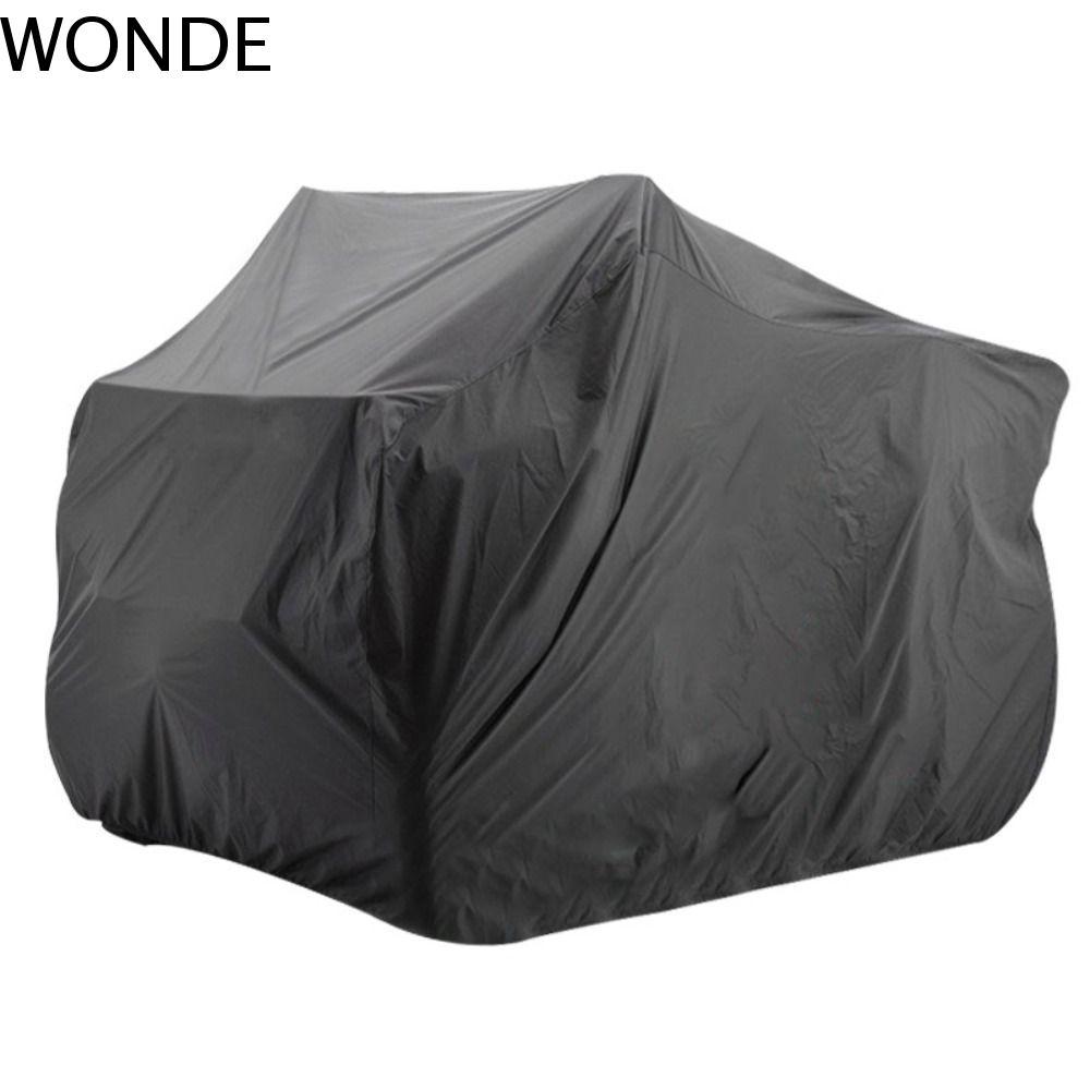 WONDE 4 Wheeler Quad Bike Storage Cover, Waterproof Heavy Duty ATV Cover, Basic Edition Windproof Black All Weather Protection Car Quad Covers Wheeler Accessories