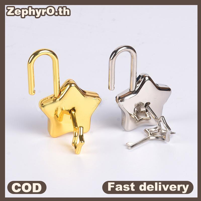 null Mini Star Shape Archaize Padlos Loer Security Key Lo With Key Luggage Bag Lo null