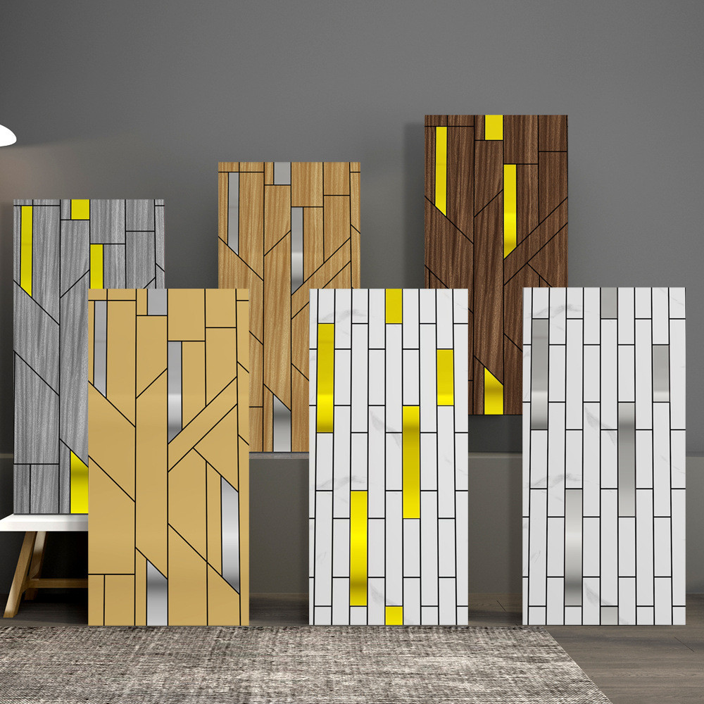 2026 New Style Imitation Tile Bronzing Marble Sticker Wall Self-Adhesive Living Room Kitchen Waterproof Wall Sticker202603212026新款仿瓷砖烫金大理石贴纸墙面自粘客厅厨房防水墙贴20260321