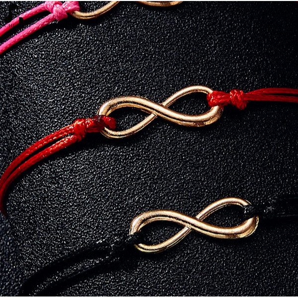 [Clearance Sale]Chuya B72 Make a Wish Infinity 8 Braided Bracelet, Eternal Love Friendship Adjustable Gift