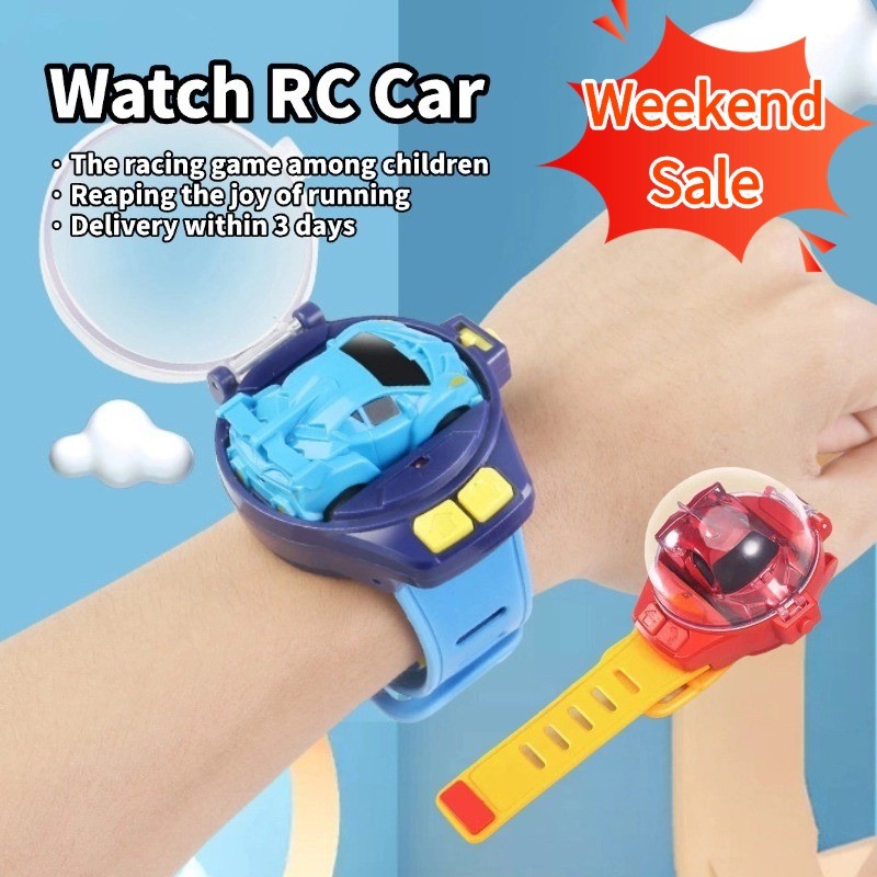 【MY Stock】2.4G Mini Watch RC Car, Remote Control Alloy Rechargeable Racing Car, G-Class Lamborghini Racing Car, Gifts for Kids Boy Girl Friend, Gift Toy
