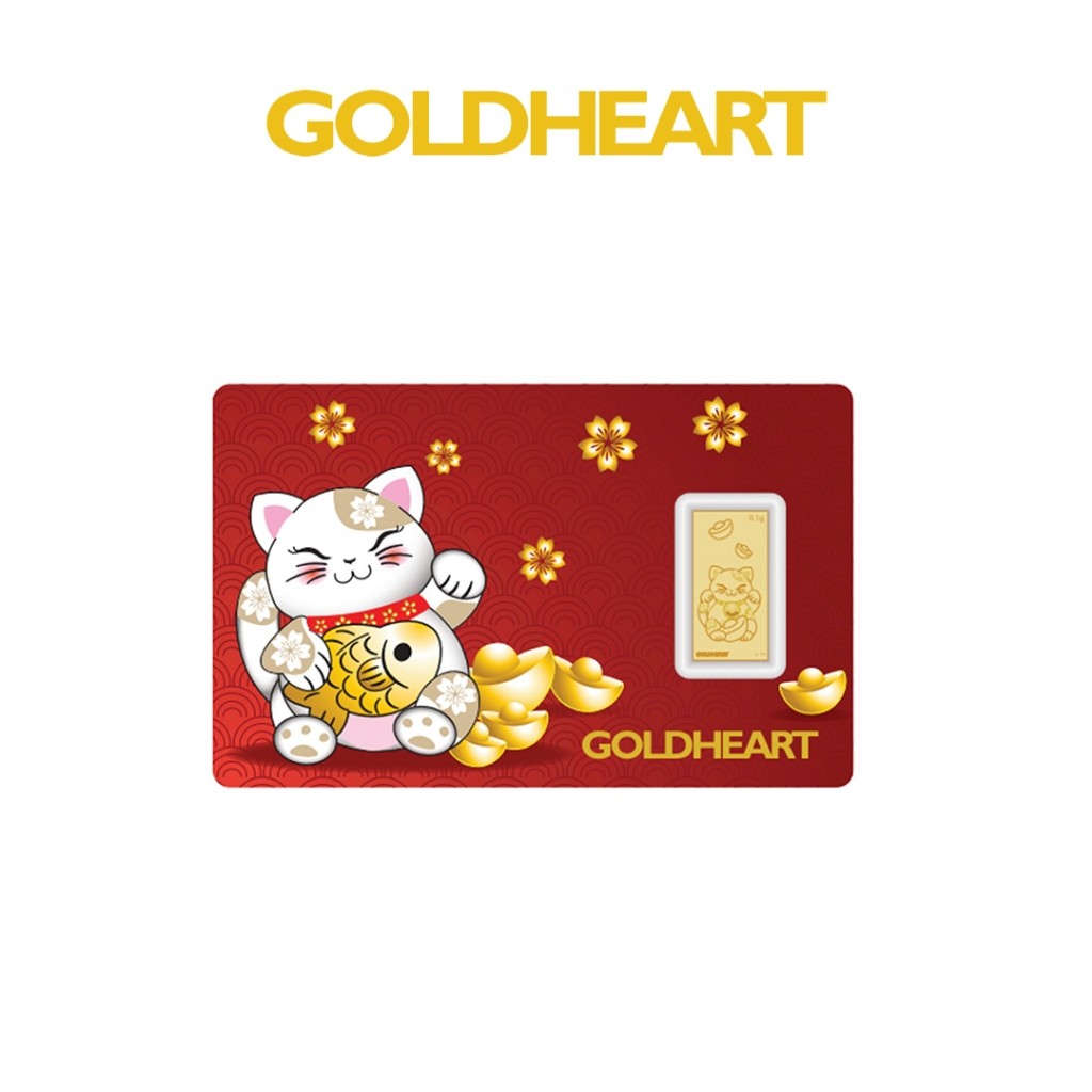 TA9 Goldheart 0.1G 999 Gold Fortune Cat Gold Bar