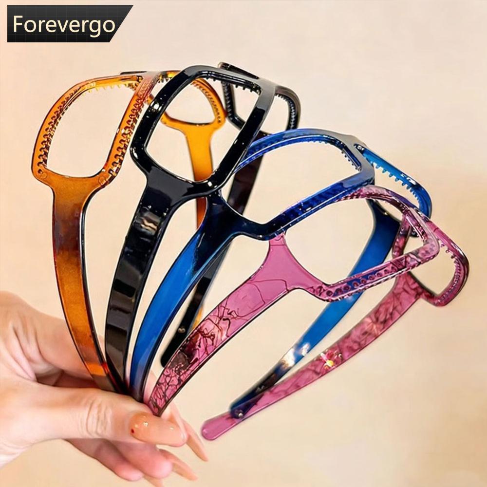 FOREVERGO Women Sweet Fixed Headband Hair Ornament Fashion Hair Accessories Sunglasses Frame Shape Hair Hoop Glasses Hairband For Girl B1J7