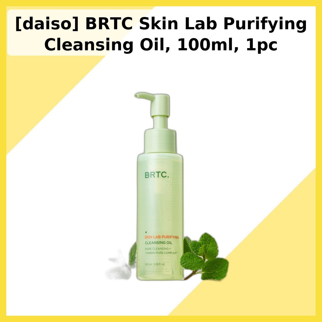 [daiso] BRTC Skin Lab Purifying Cleansing Oil, 100ml, 1pc / Korean Cleansing Oil / Makeup Remover by Seoul Unnie