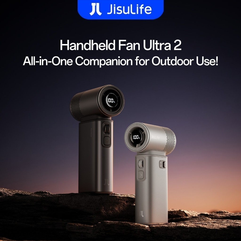 JISULIFE Handheld Fan Ultra 2 (9000mAh, 100 Speeds Stepless Control)