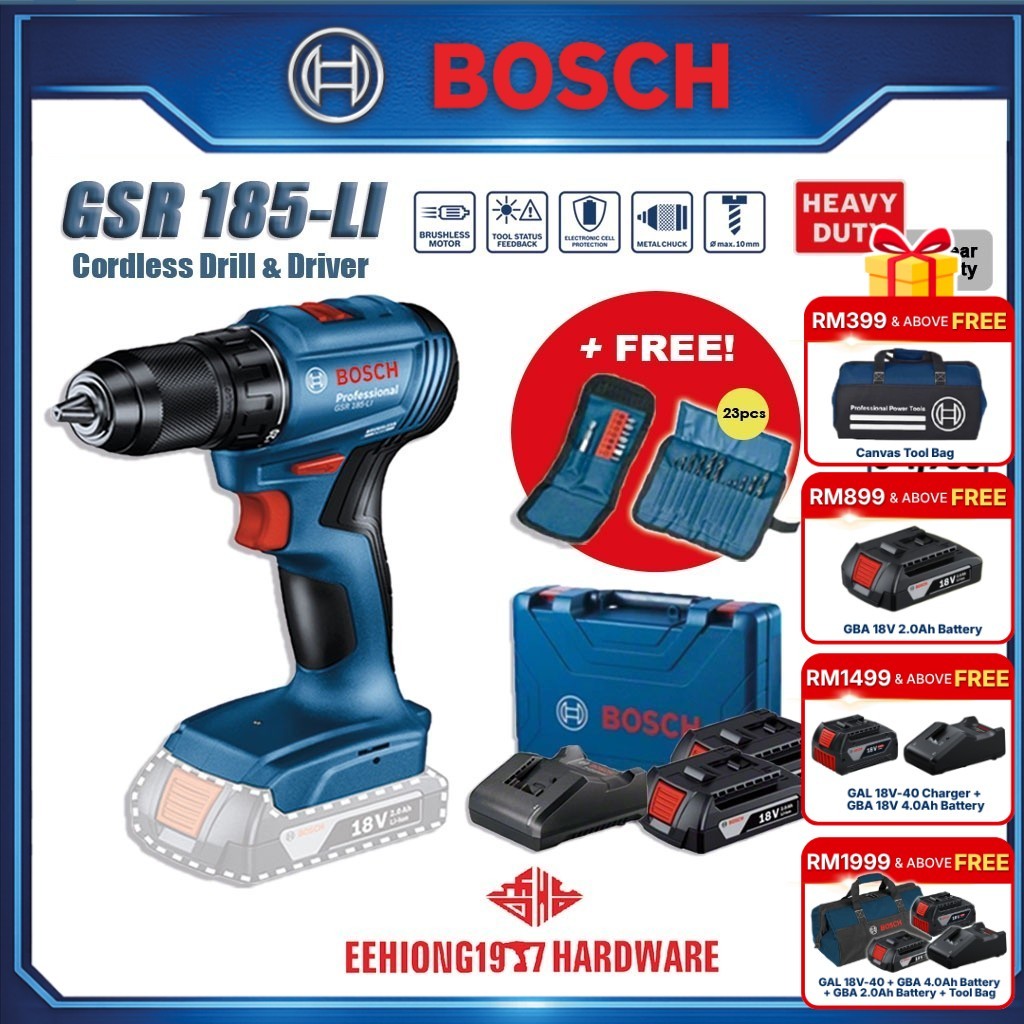 BOSCH GSR 185-LI Cordless Drill Driver BOSCH GSR185 GSR 185 BATTERY DRILL UPGRADE GSR180 GSR 180