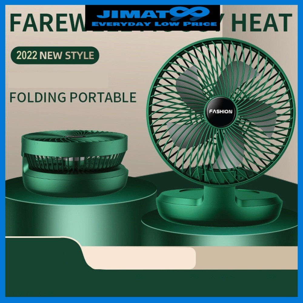 8 Inch USB Power Cable / Rechargeable Desktop Fashion Folding Fan Big Wind Fan Folding Kipas USB Fan Portable Fan Micro