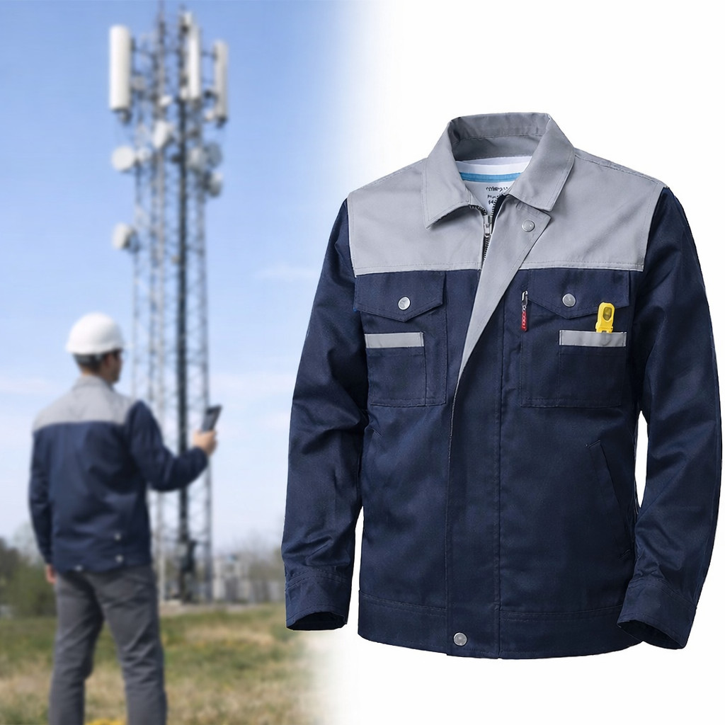 Functional work jacket, industrial protective wear, safety jacket