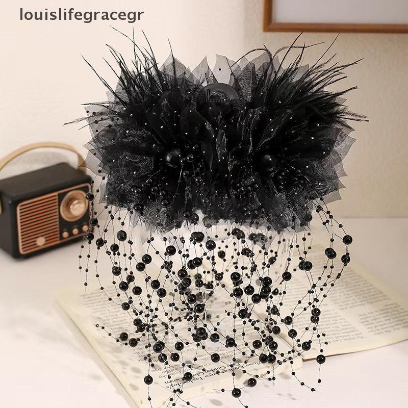 null Fashion Versatile Flower Hair Clip Sequin sel Shark Clip For Women Girls Retro Hair Claw Elegant Flower Hair Accessories Gift null