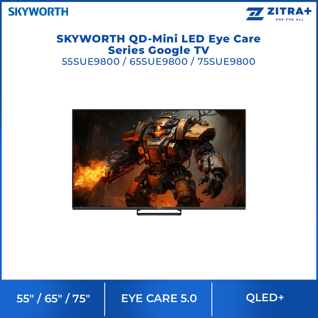 Skyworth SUE9800  65"  75" QD-Mini LED with 144hz Refresh Rate Google Smart TV 65SUE9800 / 75SUE9800