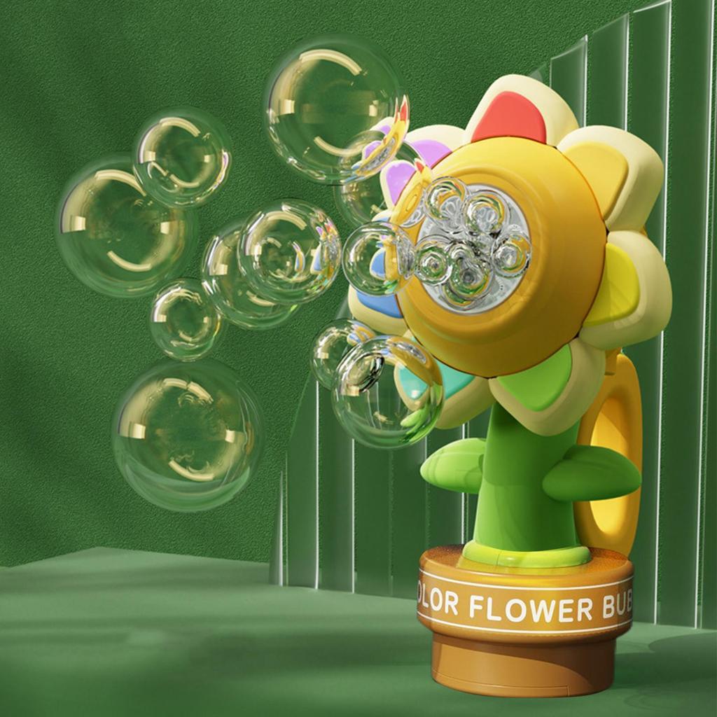 Bubble Machine Fun Swing Sunflower for Car USB Rechargeable Remote Control Bubble Blower for Camping Patio Birthday Bathtub Park Backyard Beach Pool Outdoor coelmy