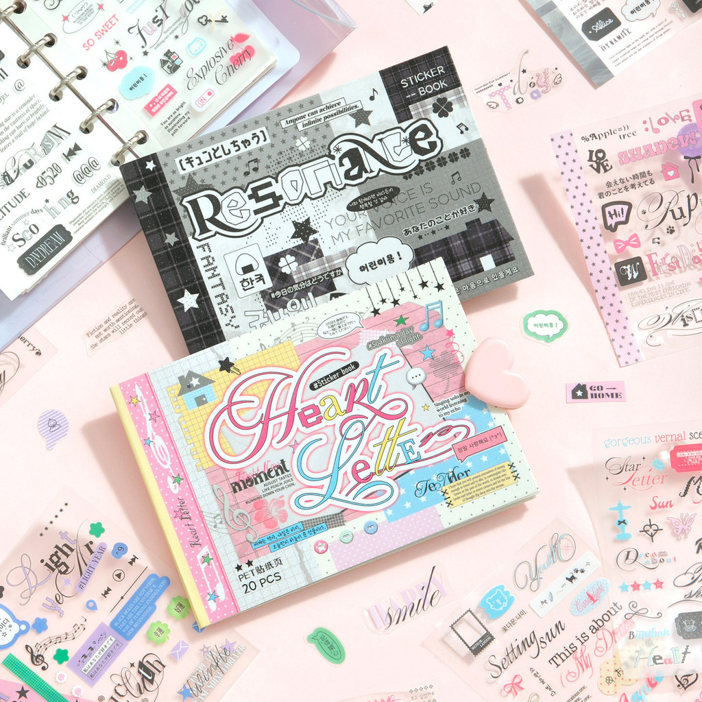 [HARU] Collections of Letter Series M5 Size Sticker Book Quote Sticker Journaling