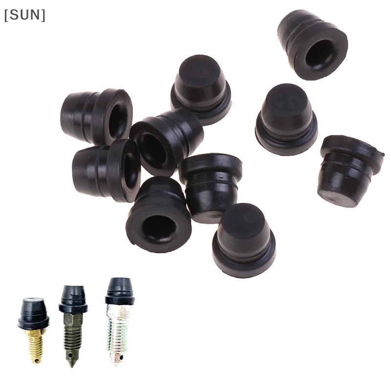 [SUN] 2pcs Car Accessory Auto Car Motorcycle Brake Pump Brake Caliper Bleed Exhaust Screw Nipple High Quality Dust Cap null