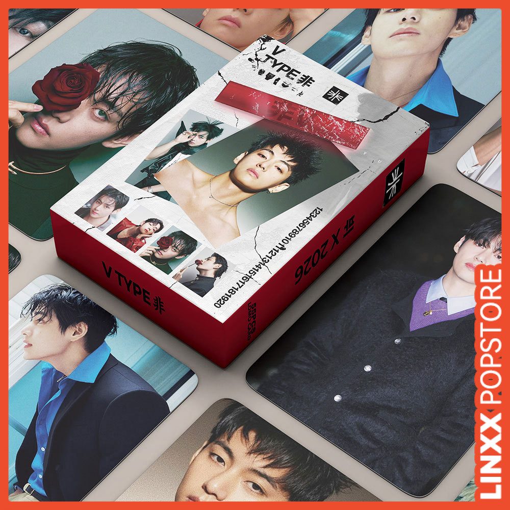 LINXX 55PCS Lomo Cards BTS Kpop Boy Band Photocards Set Korean Idol Fan Collectible Cards Hallyu Star Memorabilia for Fans Birthday Gift Holiday Present Kpop Collector Scrapbooking