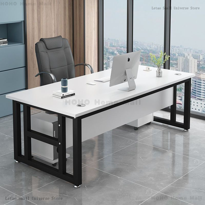 Single Desk for Office, Boss Desk, Computer Desk, Modern Minimalist Executive Desk, Office Desk and Chair Set 老板桌