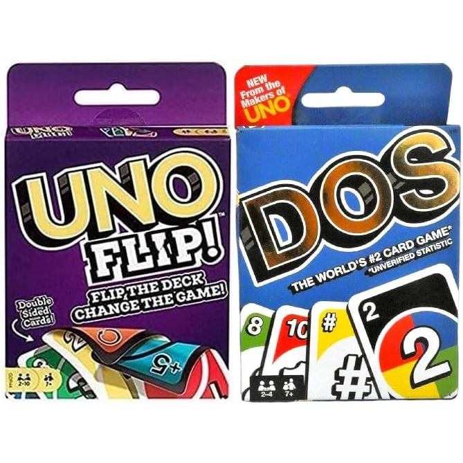 Mattel Flip and Dos Card Game, Combo Pack of 2