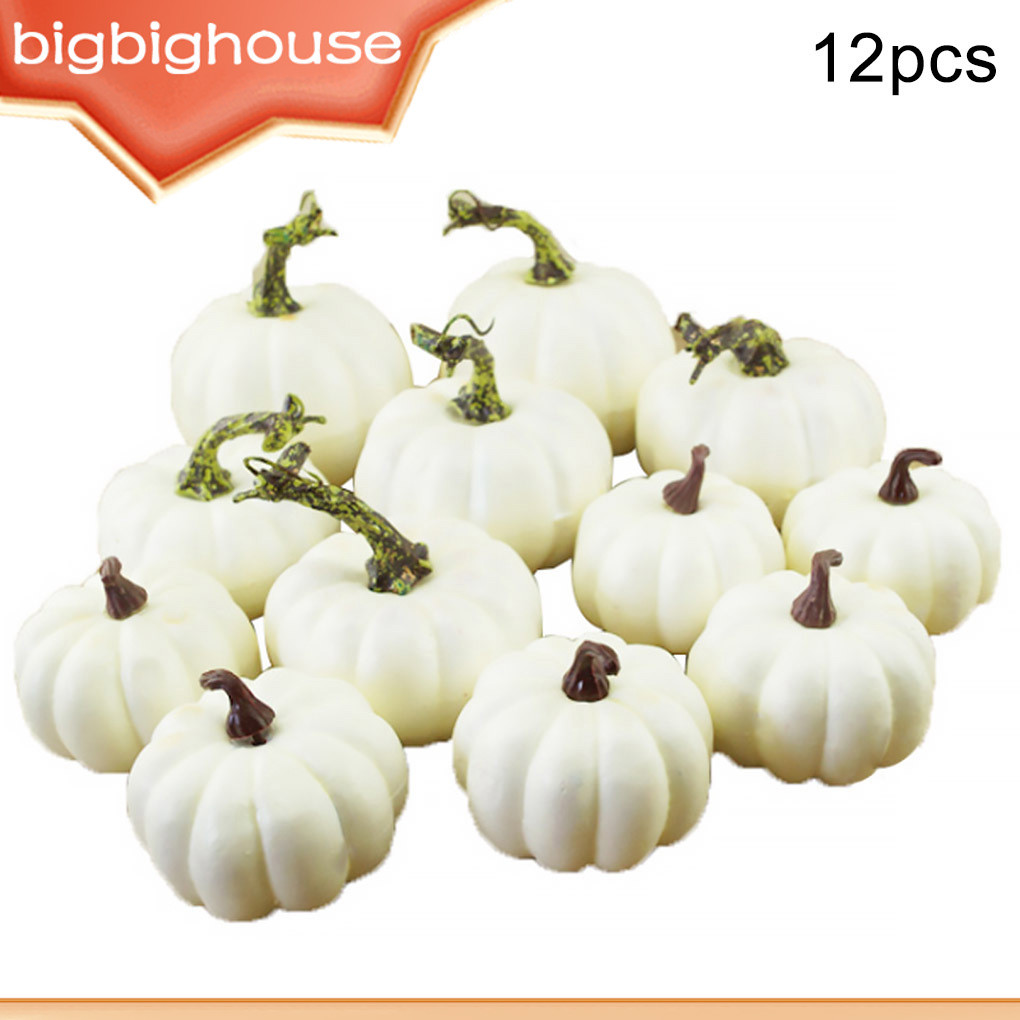 1/2 Halloween Artificial Small Foam Pumpkins Graffiti Simulation Home Party Decors