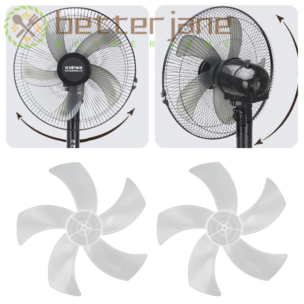 BETTER-JANE Fan Blade, Slow Noise Plastic Five Blades Fan, Durable Big Wind Leaf Floor Fan for Pedestal Fan Table Fan Wall Fan