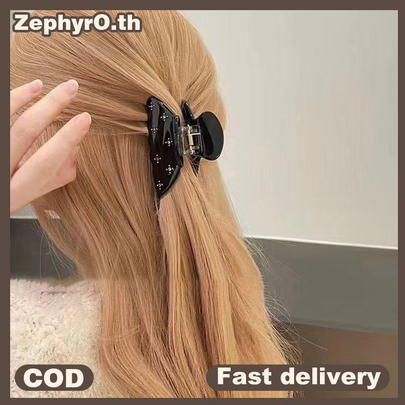 null Fahsion Simple Shiny Zircon Hair Claw For Women French Small Ponytail Hair Clip Elegant Temperament All-match Hair Accessories null