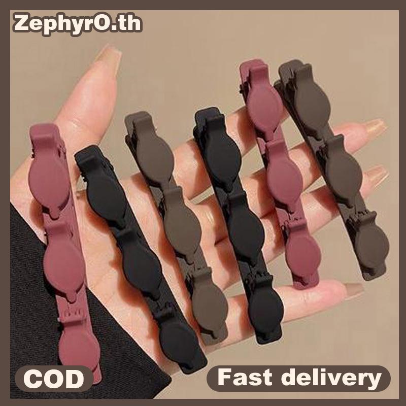 null Solid Color Braided Hair Clips Korean Style Hair Clip Shredded Hair Bangs Clip Forehead Floing Barrettes Hair Accessories null