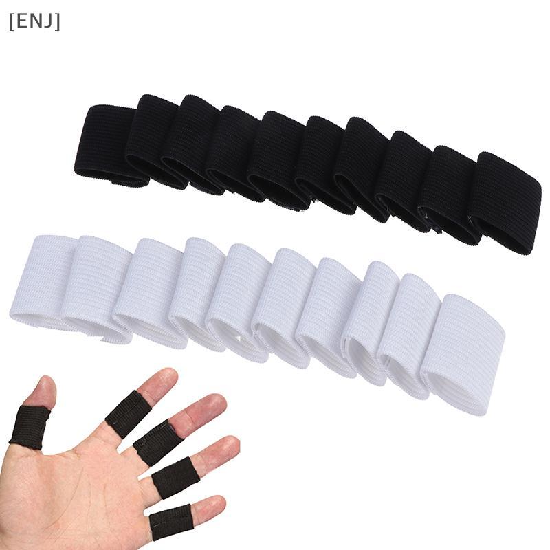 [ENJ] 10PCS Finger Sleeve Sports Basketball Support Wrap Elastic Protector Brace Guard
 null