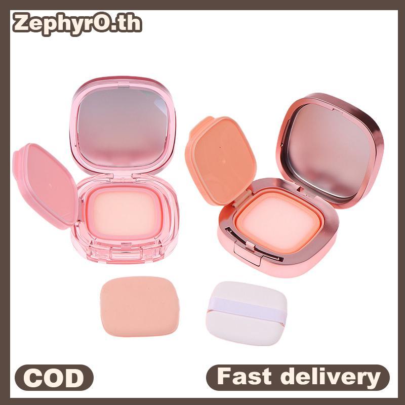 null Square Empty Air Cushion Puff Box Portable Cosmetic Makeup Case Container With Powder Sponge Mirror For BB Cream Foundation Diy null