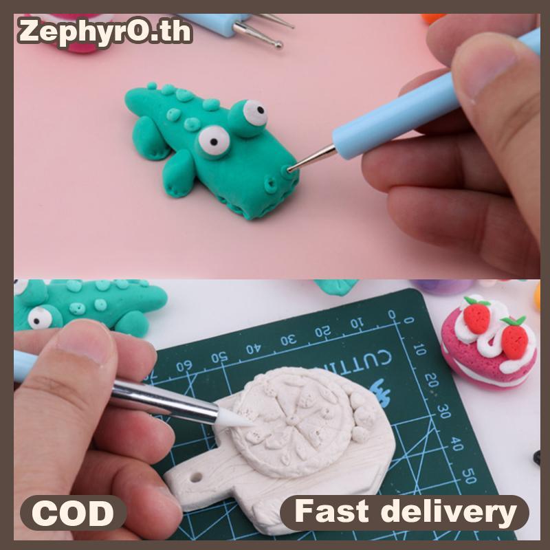 null 5Pcs/set Silicone Clay Sculpting Tools For Brush Modeling Dotting Nail Art Pottery Clays Tool DIY Carving Ceramics Sculpture null