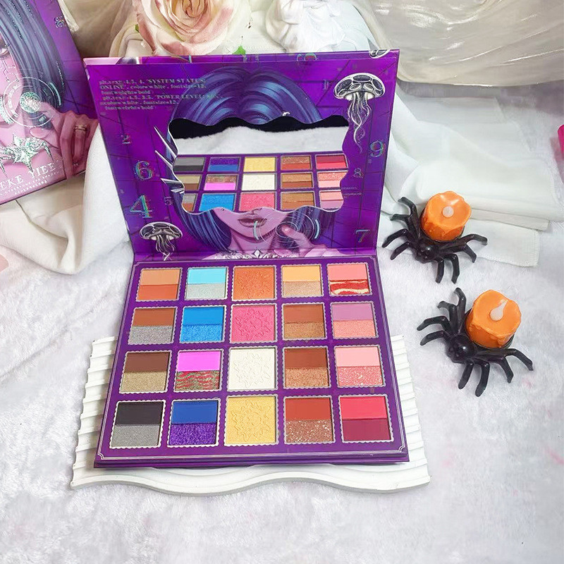 36 Color Eyeshadow Palette Cyberpunk Eyeshadow Highlighter All-in-One Pearlescent Makeup Pal