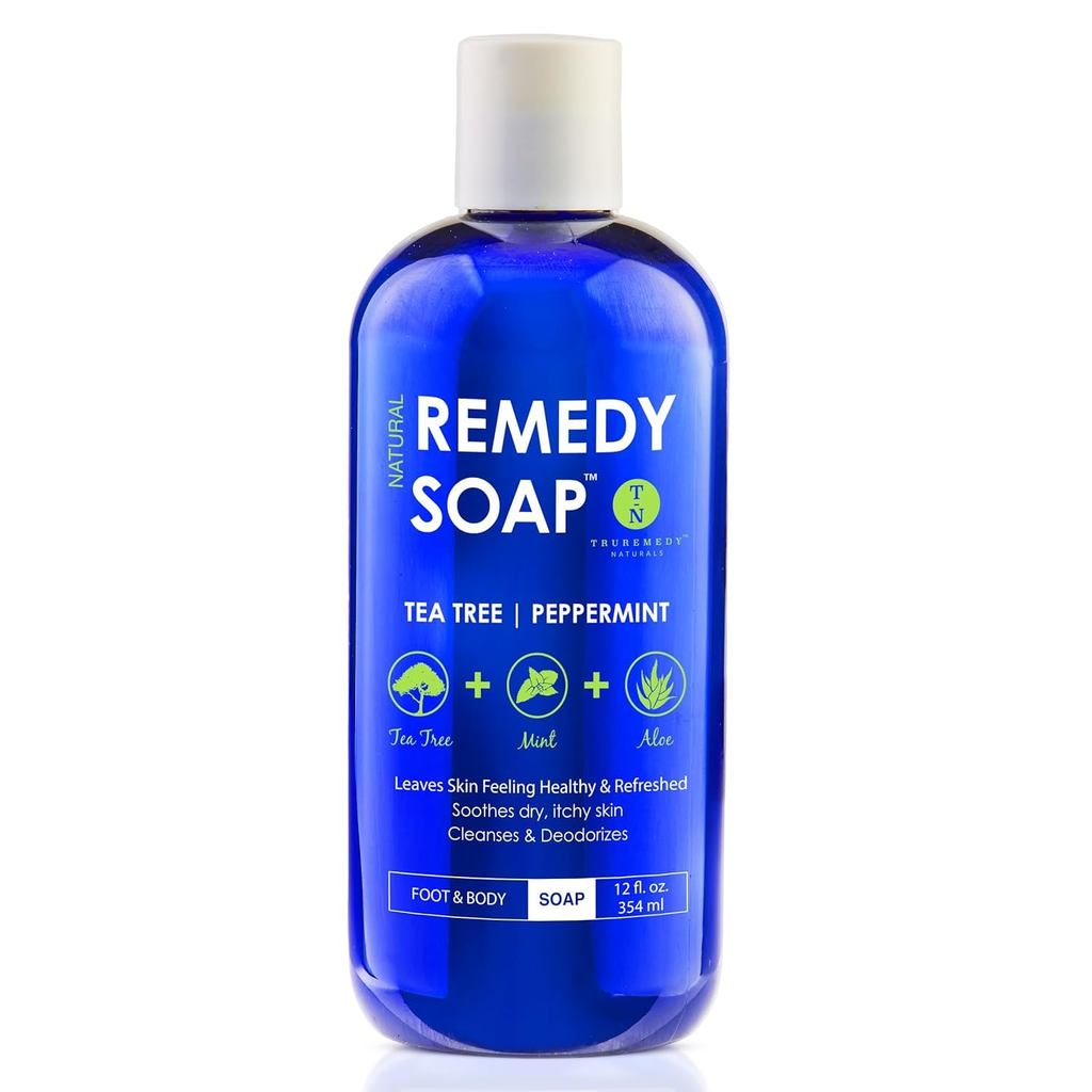 Truremedy Naturals 12 oz Tea Tree Oil Body Wash - Invigorating Tea Tree Soap with Peppe…