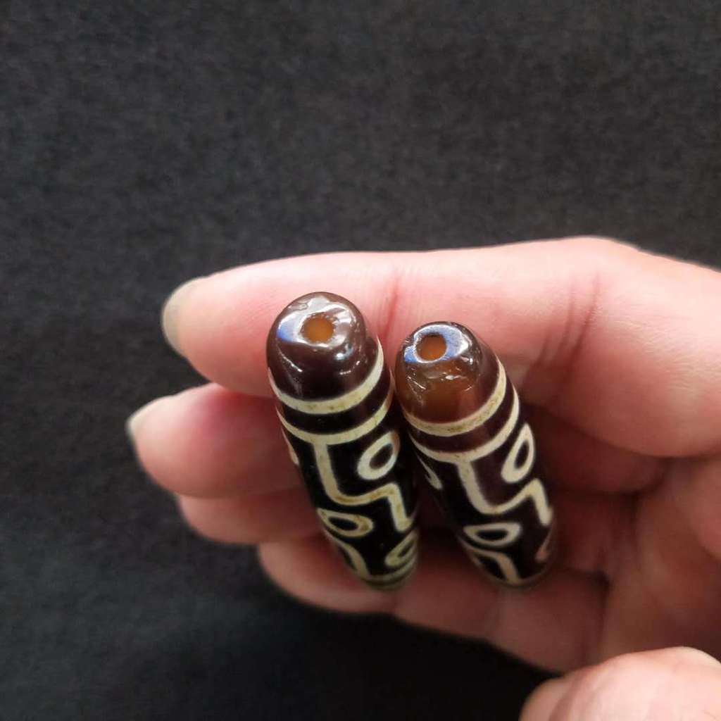 Tibetan Old Mine Agate Dzi Beads Horseshoe Pattern Nine Eye Dzi Beads Tibetan Style Buddha Beads Pendant djy Jewelry LYAJIE26124 QOEX