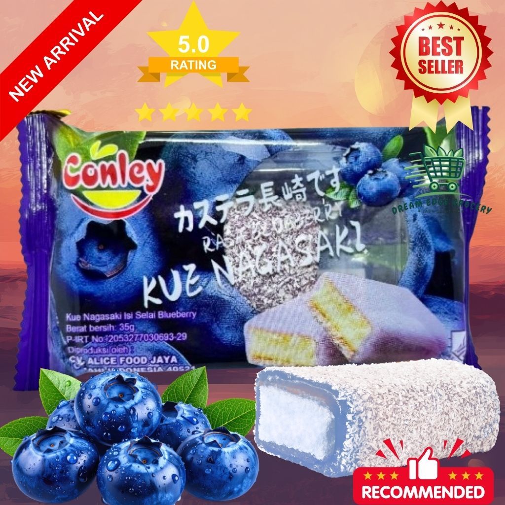 NAGASAKI CAKE 35G X 10PCS - BLUEBERRY / CHOCOLATE / DURIAN / MANGO / MATCHA / MILK / PINEAPPLE / STRAWBERRY