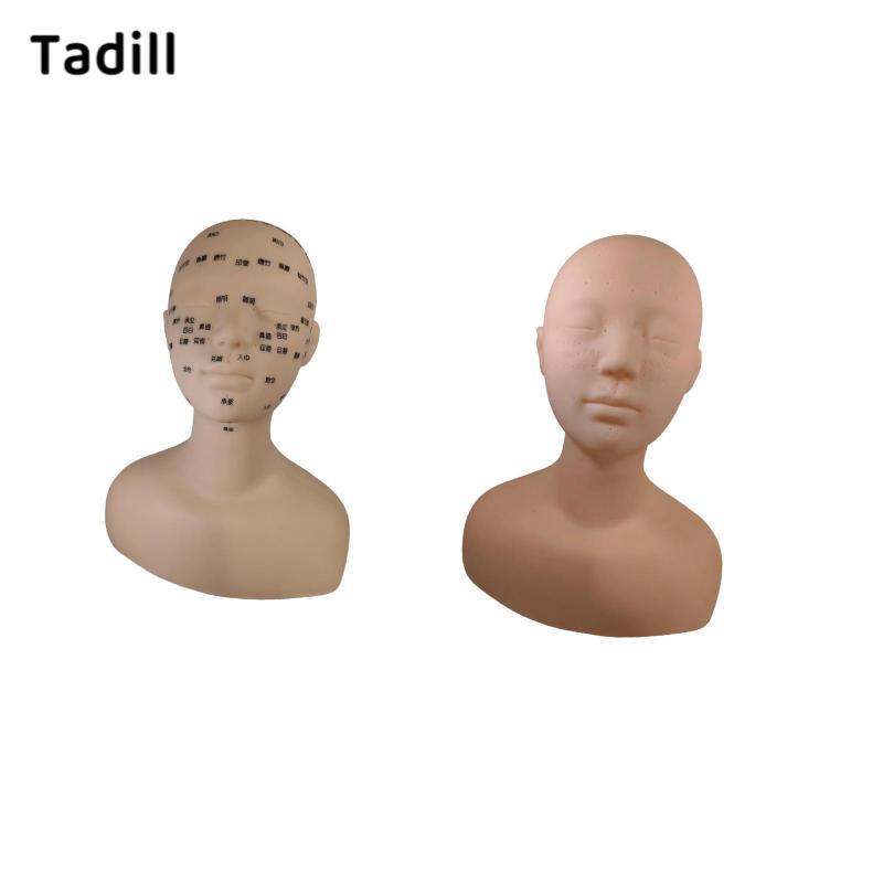 [dksqer] Practice Training Head Mannequin Soft Cosmetology Flexible Lightweight Shoulder Massage Massage Practice Head for Beauty Salon
