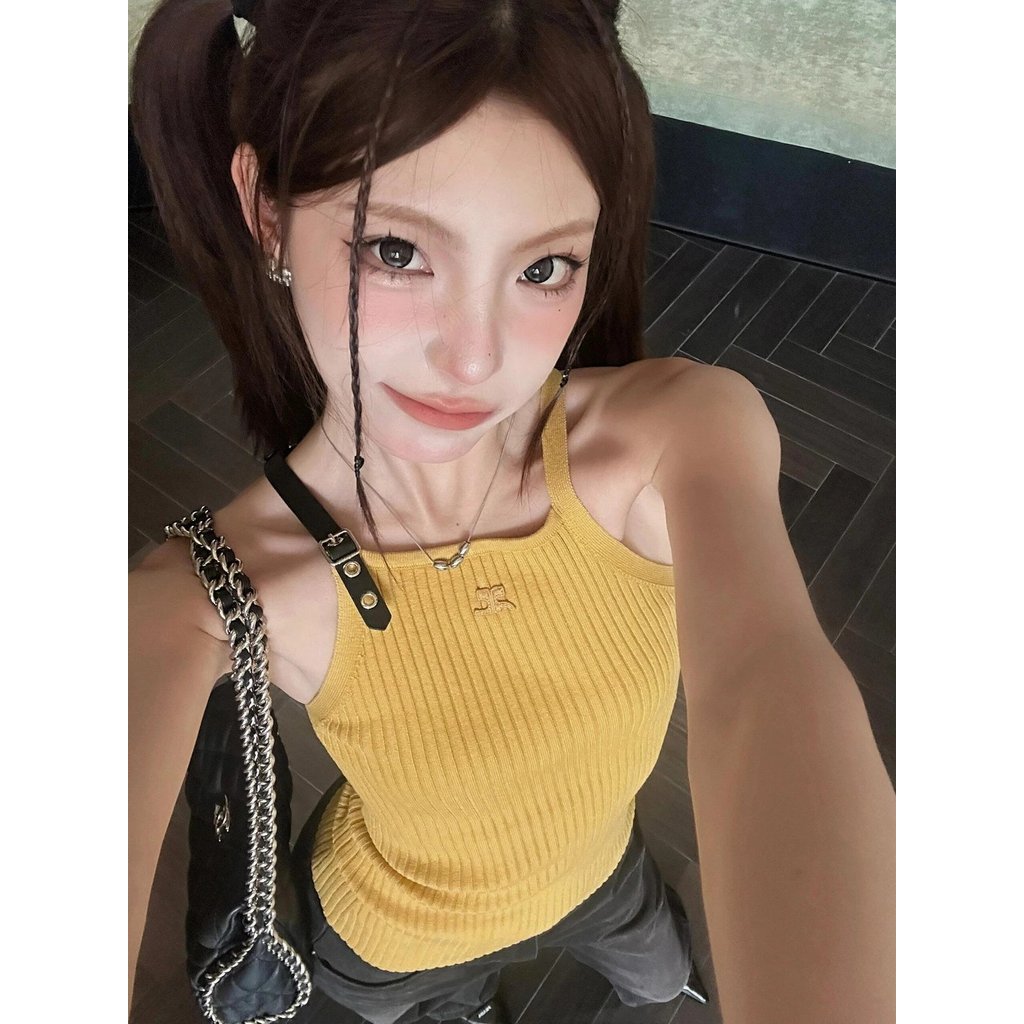 Halter Neck Back Sling Sweater Top - Fashionable Fabric, Comfortable Elastic Belt Buckle | Casual & Versatile Fit