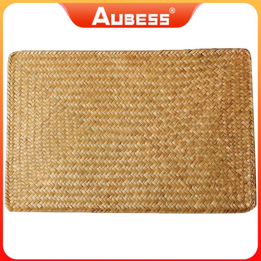 Seagrass Woven Meal Mat Indoor Meal Mat Tablecloth Dining Table Mat Heat-resistant Washablerust Proof Outdoor Yellow Meal Mat Kitchen Insulated Meal Mat Coaster TECH1