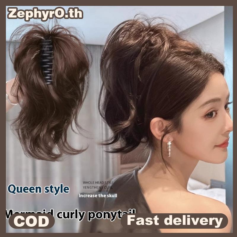 null Synthetic Ponytail Claw Clip Fluffy Curly Hair Extensions Ladies Ponytail Hair Clip Party Daily Wear DIY Accessories null