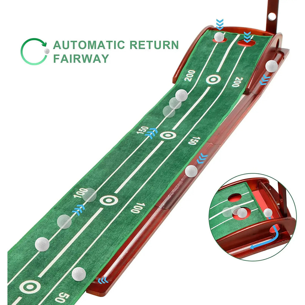 Low Price Golf Putting Matt for Indoors Outdoor  Golf Practice Mat with Auto Ball Return System