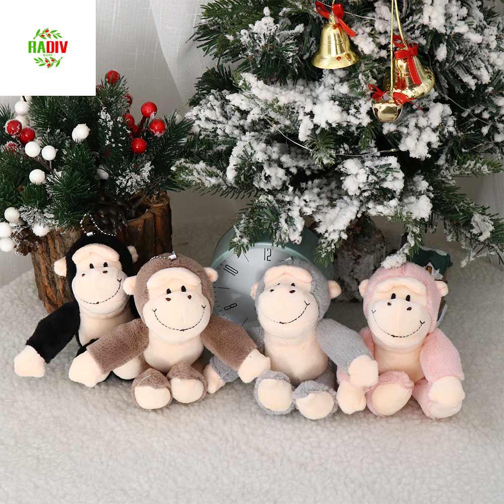 RADIV Orangutan Keychain, Stuffed Animals Gorilla Monkey Key Ring, Wedding Gift Keyholder Soft Fur Kawaii Orangutan Plush Toy Backpack Decoration