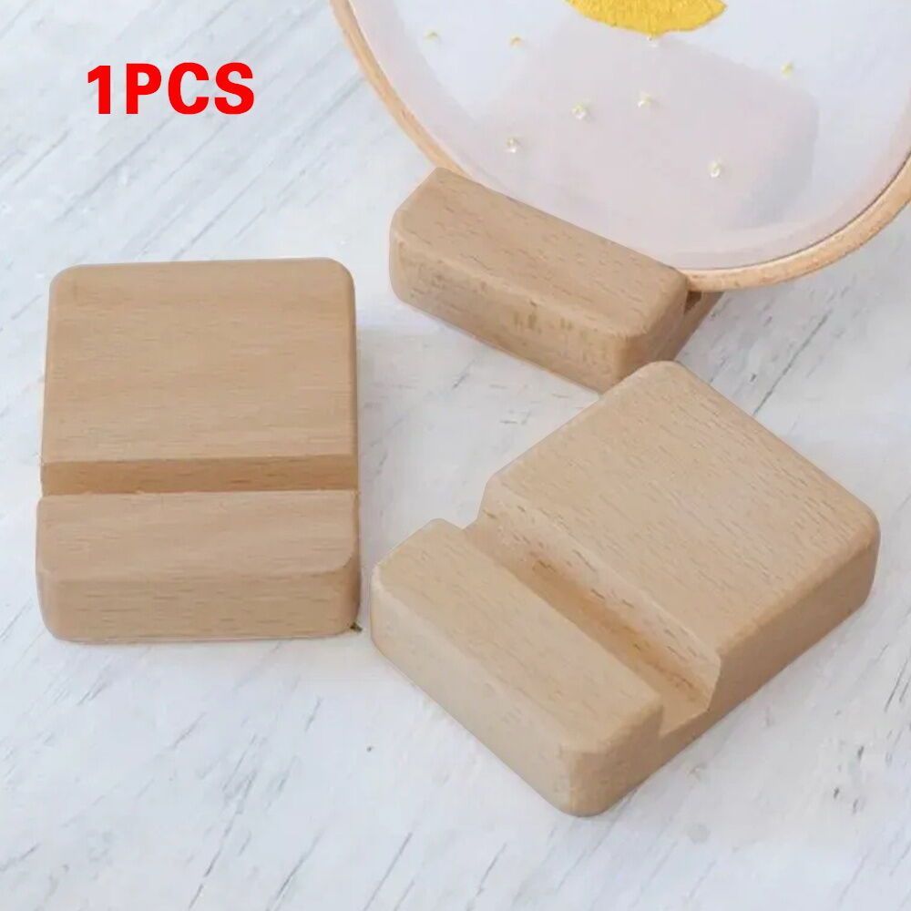 Custome binge-watching dramas Solid wood Natural Wood Phone Stand Stable Anti-Slip Stand for iPhone & iPad