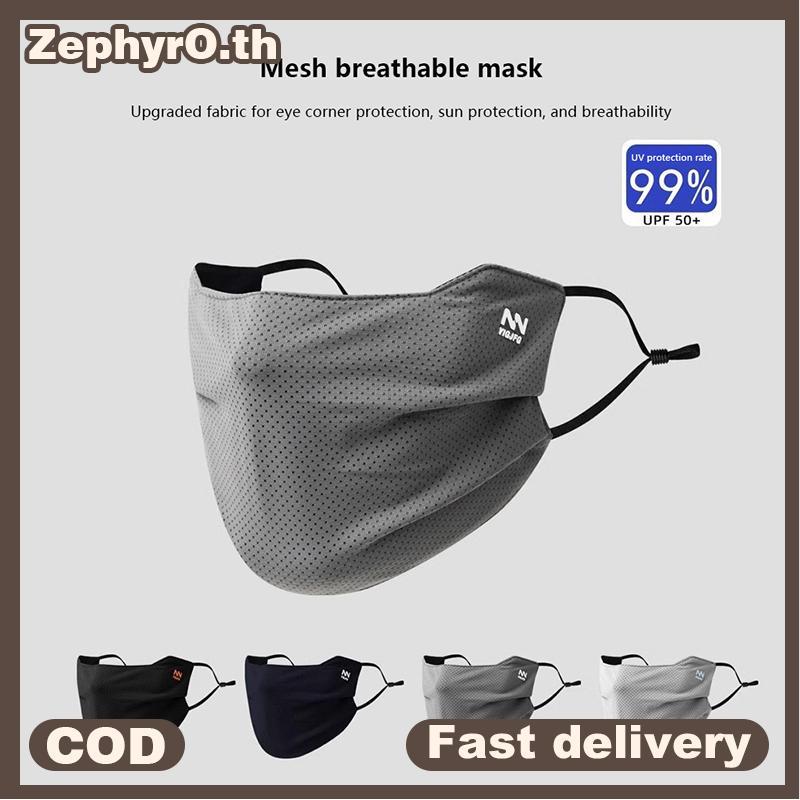 null Sun Protection Face Mask For Men Reusable Breathable UV Face Shield Solid Color Washable Face Mask Summer Cycling Face Mask null
