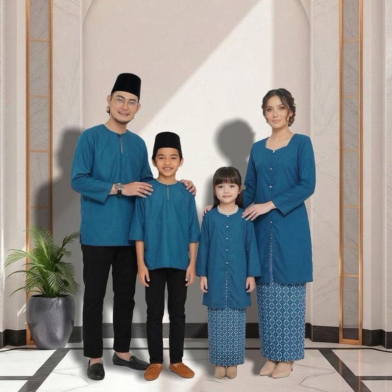TEAL SEDONDON KURTA DAN KEBAYA - material germany cotton - sedondon