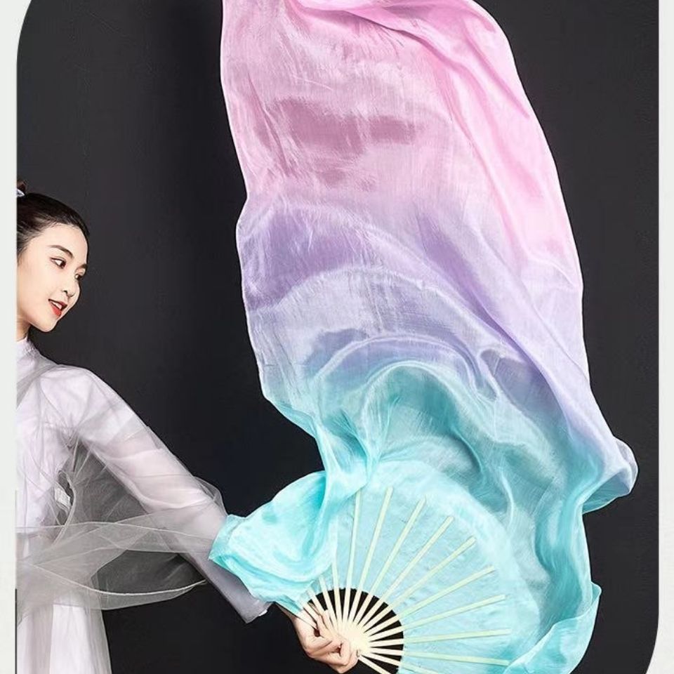梦幻舞蹈扇子西厢寻他扇浅色跳舞长绸扇古风古典舞渐变秧歌跳舞扇Dream Dance Fan West Wing Find Him Fan Light Color Dancewfy1228my20260115
